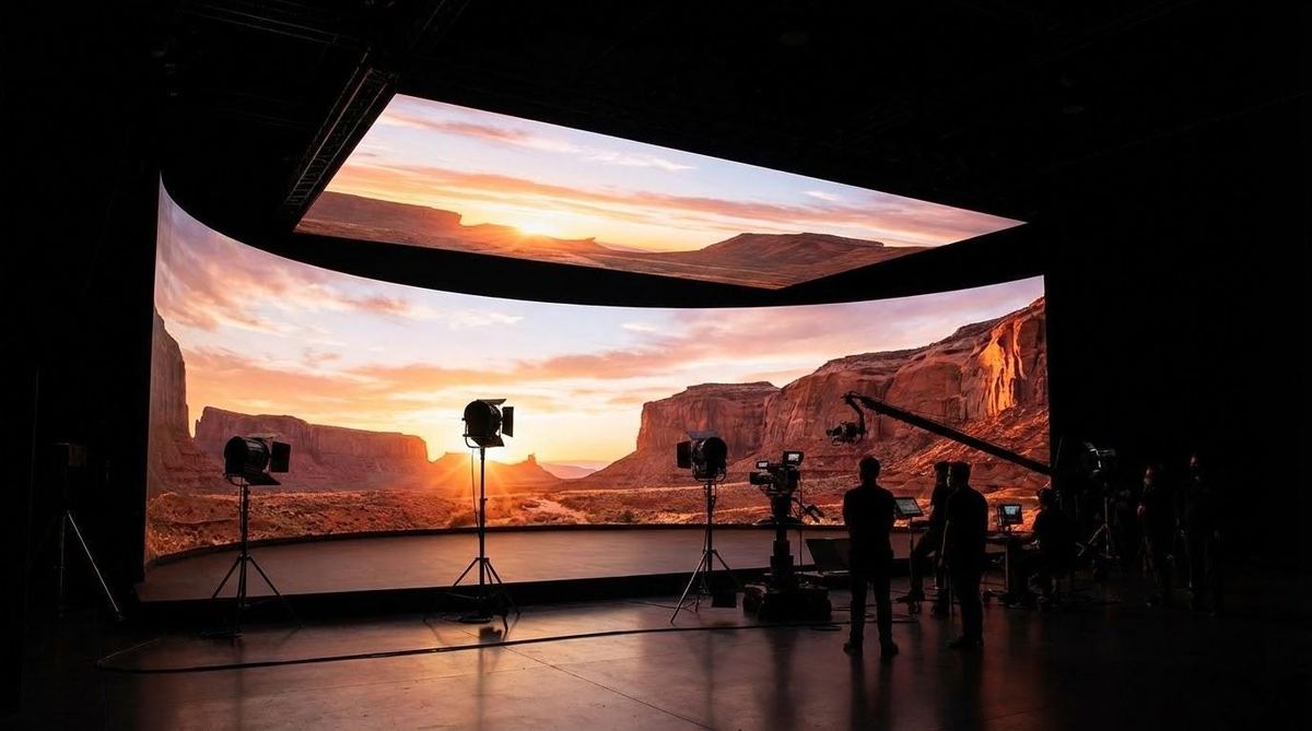 LED volume virtual production stage